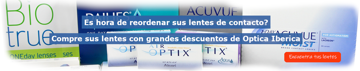 Compre sus lentes de contacto en linea con grandes descuentos de Optica Iberica